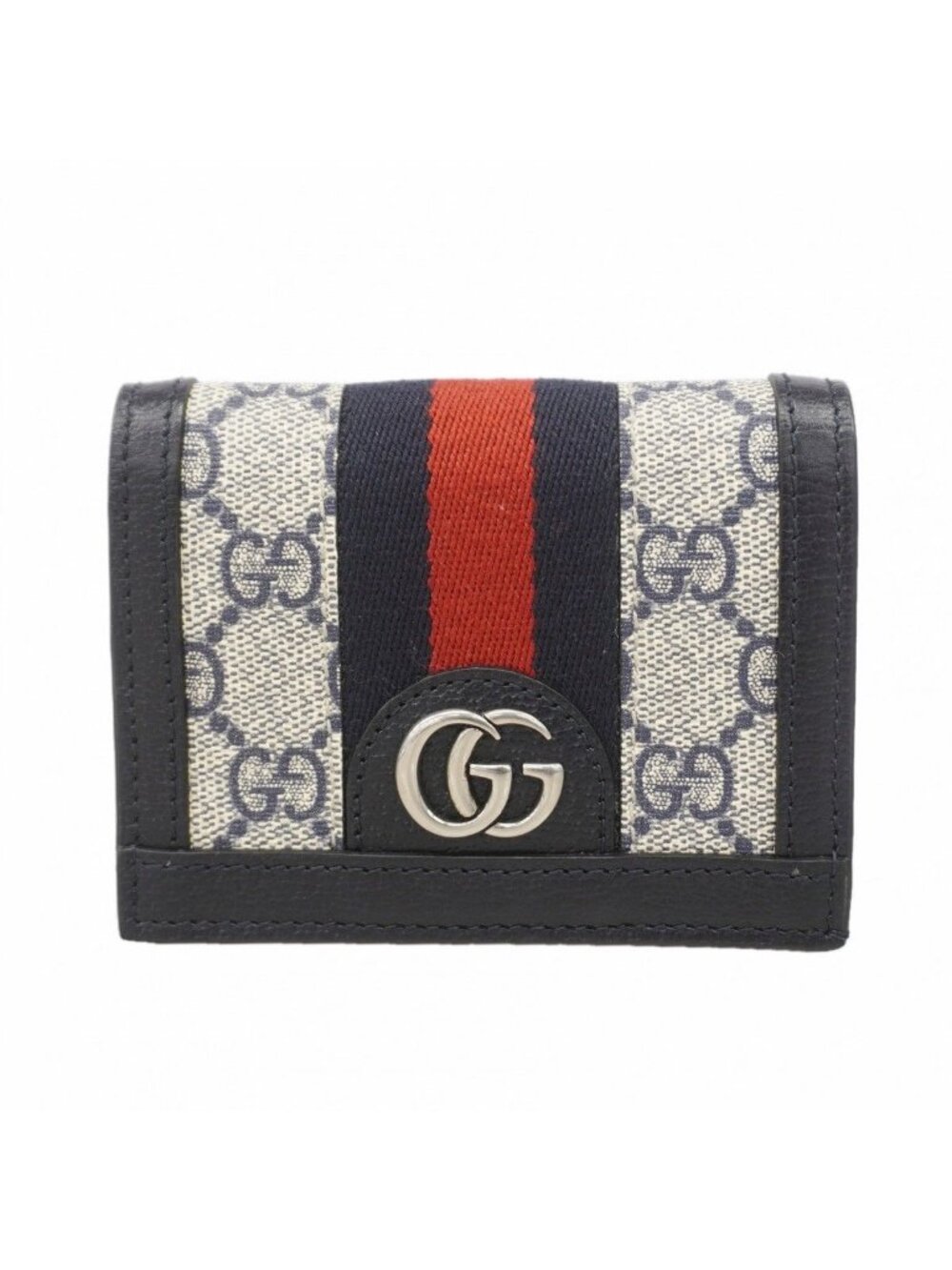 Gucci Wallet Ophidia Navy Silver